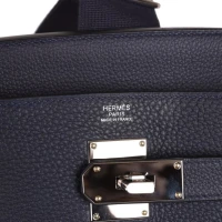 Hermes Hac A Dos GM Backpack Bleu Nuit Togo Palladium Hardware Hermes Hac A Dos GM Backpack Bleu Nuit Togo Palladium Hardware