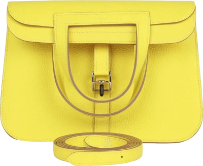 Hermes Halzan 25 Lime Clemence Palladium Hardware Hermes Halzan 25 Lime Clemence Palladium Hardware