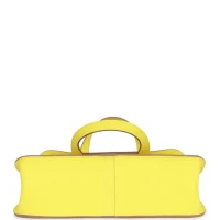 Hermes Halzan 25 Lime Clemence Palladium Hardware Hermes Halzan 25 Lime Clemence Palladium Hardware