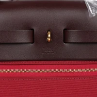 Hermes Herbag Zip 31 PM Rubis Toile and Rouge Sellier Vache Hunter Gold Hardware Hermes Herbag Zip 31 PM Rubis Toile and Rouge Sellier Vache Hunter Gold Hardware