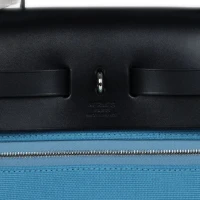 Hermes Herbag Zip PM 31 Blue Jean Toile H and Black Vache Hunter Palladium Hardware Hermes Herbag Zip PM 31 Blue Jean Toile H and Black Vache Hunter Palladium Hardware