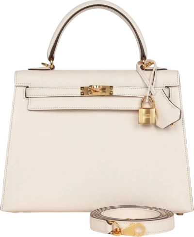 Hermes Horseshoe Stamp (HSS) Kelly Sellier 25 Nata Verso Chevre Gold Hardware Hermes Horseshoe Stamp (HSS) Kelly Sellier 25 Nata Verso Chevre Gold Hardware