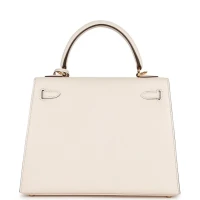 Hermes Horseshoe Stamp (HSS) Kelly Sellier 25 Nata Verso Chevre Gold Hardware Hermes Horseshoe Stamp (HSS) Kelly Sellier 25 Nata Verso Chevre Gold Hardware