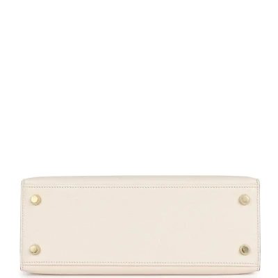 Hermes Horseshoe Stamp (HSS) Kelly Sellier 25 Nata Verso Chevre Gold Hardware Hermes Horseshoe Stamp (HSS) Kelly Sellier 25 Nata Verso Chevre Gold Hardware