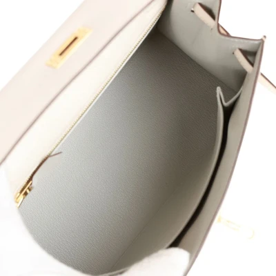Hermes Horseshoe Stamp (HSS) Kelly Sellier 25 Nata Verso Chevre Gold Hardware Hermes Horseshoe Stamp (HSS) Kelly Sellier 25 Nata Verso Chevre Gold Hardware