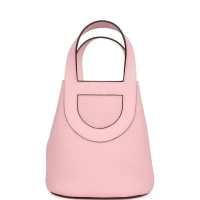 Hermes In-The-Loop 18 Rose Sakura Clemence and Swift Palladium Hardware Hermes In-The-Loop 18 Rose Sakura Clemence and Swift Palladium Hardware