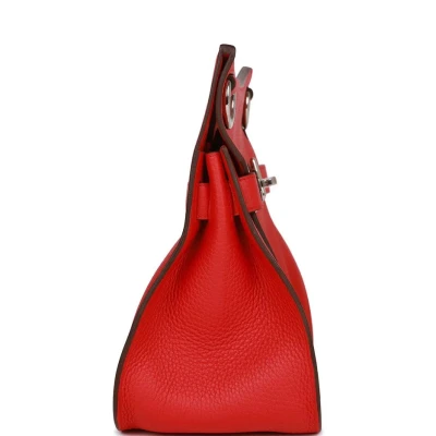 Hermes Jypsiere 28 Rouge De Coeur Clemence Palladium Hardware Hermes Jypsiere 28 Rouge De Coeur Clemence Palladium Hardware