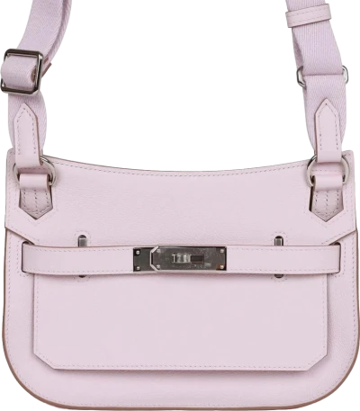 Hermes Jypsiere Mini Mauve Pale Verso Evercolor Palladium Hardware Hermes Jypsiere Mini Mauve Pale Verso Evercolor Palladium Hardware