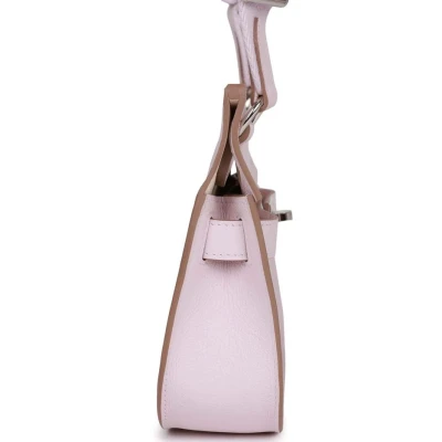 Hermes Jypsiere Mini Mauve Pale Verso Evercolor Palladium Hardware Hermes Jypsiere Mini Mauve Pale Verso Evercolor Palladium Hardware