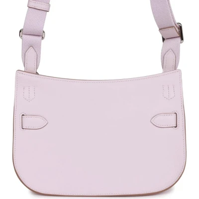 Hermes Jypsiere Mini Mauve Pale Verso Evercolor Palladium Hardware Hermes Jypsiere Mini Mauve Pale Verso Evercolor Palladium Hardware