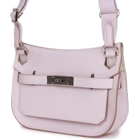 Hermes Jypsiere Mini Mauve Pale Verso Evercolor Palladium Hardware Hermes Jypsiere Mini Mauve Pale Verso Evercolor Palladium Hardware