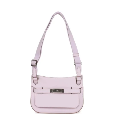 Hermes Jypsiere Mini Mauve Pale Verso Evercolor Palladium Hardware Hermes Jypsiere Mini Mauve Pale Verso Evercolor Palladium Hardware