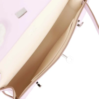 Hermes Jypsiere Mini Mauve Pale Verso Evercolor Palladium Hardware Hermes Jypsiere Mini Mauve Pale Verso Evercolor Palladium Hardware