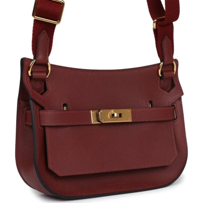 Hermes Jypsiere Mini Rouge H Evercolor Gold Hardware Hermes Jypsiere Mini Rouge H Evercolor Gold Hardware