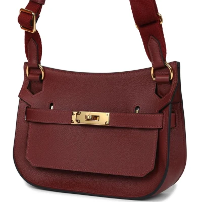 Hermes Jypsiere Mini Rouge H Evercolor Gold Hardware Hermes Jypsiere Mini Rouge H Evercolor Gold Hardware