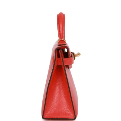 Hermes Kelly 20 Capucine Chevre Gold Hardware Hermes Kelly 20 Capucine Chevre Gold Hardware