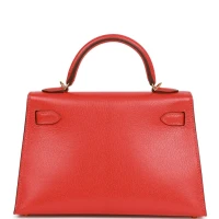 Hermes Kelly 20 Capucine Chevre Gold Hardware Hermes Kelly 20 Capucine Chevre Gold Hardware
