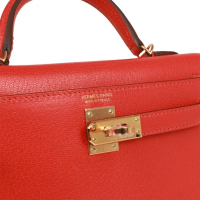Hermes Kelly 20 Capucine Chevre Gold Hardware Hermes Kelly 20 Capucine Chevre Gold Hardware