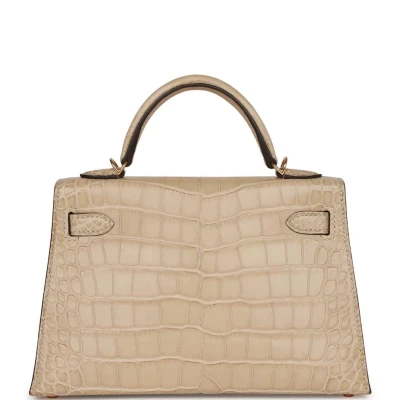 Hermes Kelly 20 Trench Matte Alligator Mississippiensis Gold Hardware Hermes Kelly 20 Trench Matte Alligator Mississippiensis Gold Hardware