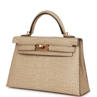 Hermes Kelly 20 Trench Matte Alligator Mississippiensis Gold Hardware Hermes Kelly 20 Trench Matte Alligator Mississippiensis Gold Hardware