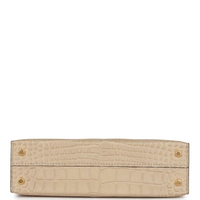Hermes Kelly 20 Trench Matte Alligator Mississippiensis Gold Hardware Hermes Kelly 20 Trench Matte Alligator Mississippiensis Gold Hardware