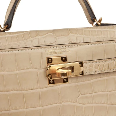 Hermes Kelly 20 Trench Matte Alligator Mississippiensis Gold Hardware Hermes Kelly 20 Trench Matte Alligator Mississippiensis Gold Hardware