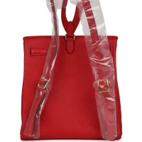 Hermes Kelly Ado II Backpack Rouge Casaque Clemence Gold Hardware Hermes Kelly Ado II Backpack Rouge Casaque Clemence Gold Hardware