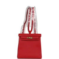 Hermes Kelly Ado II Backpack Rouge Casaque Clemence Gold Hardware Hermes Kelly Ado II Backpack Rouge Casaque Clemence Gold Hardware