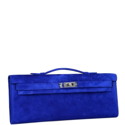 Hermes Kelly Cut Bleu Electric Doblis Palladium Hardware Hermes Kelly Cut Bleu Electric Doblis Palladium Hardware