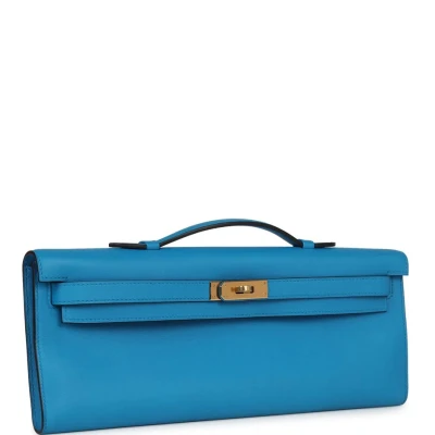 Hermes Kelly Cut Bleu Zanzibar Swift Gold Hardware Hermes Kelly Cut Bleu Zanzibar Swift Gold Hardware
