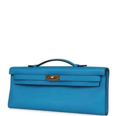 Hermes Kelly Cut Bleu Zanzibar Swift Gold Hardware Hermes Kelly Cut Bleu Zanzibar Swift Gold Hardware