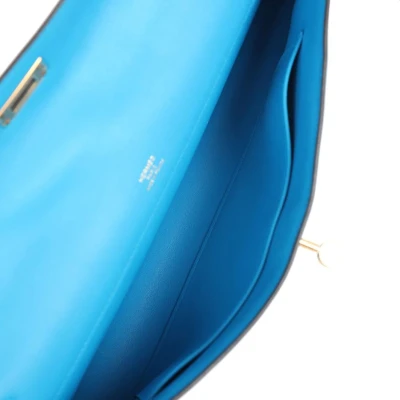 Hermes Kelly Cut Bleu Zanzibar Swift Gold Hardware Hermes Kelly Cut Bleu Zanzibar Swift Gold Hardware