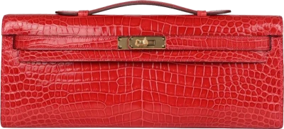 Hermes Kelly Cut Bougainvillea Shiny Porosus Crocodile Gold Hardware Hermes Kelly Cut Bougainvillea Shiny Porosus Crocodile Gold Hardware