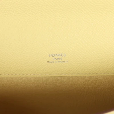Hermes Kelly Cut Jaune Poussin Epsom Palladium Hardware