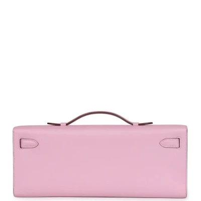 Hermes Kelly Cut Mauve Sylvestre Swift Palladium Hardware Hermes Kelly Cut Mauve Sylvestre Swift Palladium Hardware