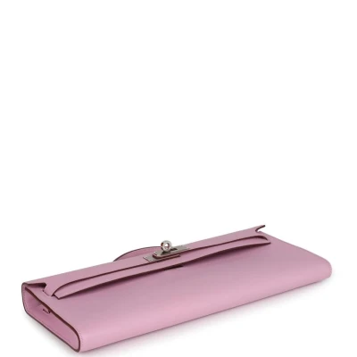 Hermes Kelly Cut Mauve Sylvestre Swift Palladium Hardware Hermes Kelly Cut Mauve Sylvestre Swift Palladium Hardware
