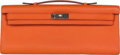 Hermes Kelly Cut Orange Swift Palladium Hardware Hermes Kelly Cut Orange Swift Palladium Hardware