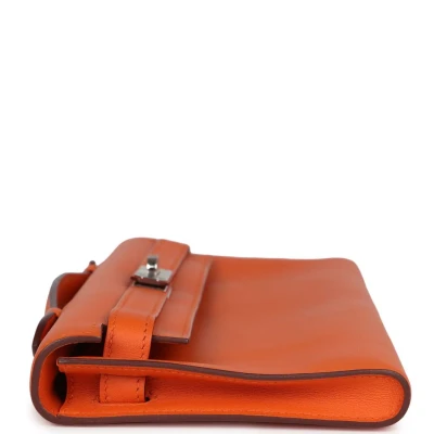 Hermes Kelly Cut Orange Swift Palladium Hardware Hermes Kelly Cut Orange Swift Palladium Hardware
