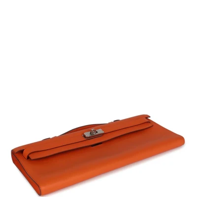 Hermes Kelly Cut Orange Swift Palladium Hardware Hermes Kelly Cut Orange Swift Palladium Hardware