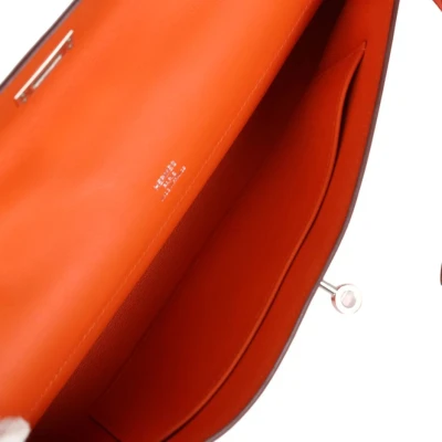Hermes Kelly Cut Orange Swift Palladium Hardware Hermes Kelly Cut Orange Swift Palladium Hardware