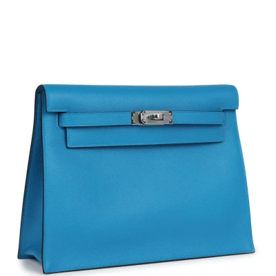 Hermes Kelly Danse Bleu Zanzibar Evercolor Palladium Hardware Hermes Kelly Danse Bleu Zanzibar Evercolor Palladium Hardware