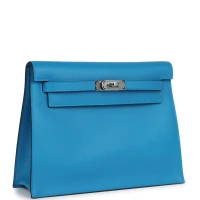 Hermes Kelly Danse Bleu Zanzibar Evercolor Palladium Hardware Hermes Kelly Danse Bleu Zanzibar Evercolor Palladium Hardware