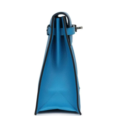 Hermes Kelly Danse Bleu Zanzibar Evercolor Palladium Hardware Hermes Kelly Danse Bleu Zanzibar Evercolor Palladium Hardware