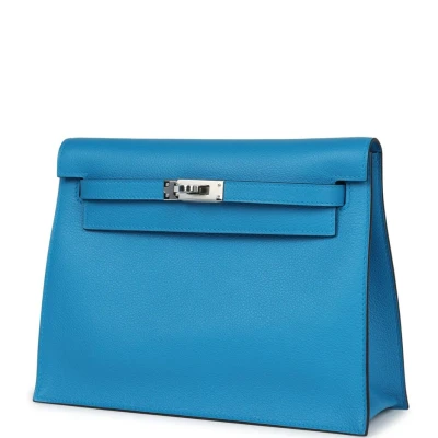 Hermes Kelly Danse Bleu Zanzibar Evercolor Palladium Hardware Hermes Kelly Danse Bleu Zanzibar Evercolor Palladium Hardware