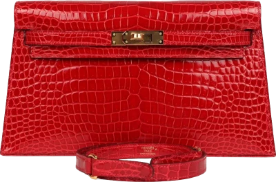 Hermes Kelly Elan Braise Shiny Porosus Crocodile Gold Hardware Hermes Kelly Elan Braise Shiny Porosus Crocodile Gold Hardware