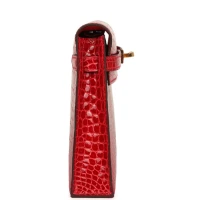 Hermes Kelly Elan Braise Shiny Porosus Crocodile Gold Hardware Hermes Kelly Elan Braise Shiny Porosus Crocodile Gold Hardware