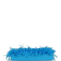Hermes Kelly Elan Foile Bleu Frida Chevre Chamkila and Ostrich Feathers Palladium Hardware Hermes Kelly Elan Foile Bleu Frida Chevre Chamkila and Ostrich Feathers Palladium Hardware