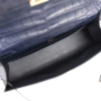 Hermes Kelly Pochette Bleu Indigo Matte Alligator Gold Hardware Hermes Kelly Pochette Bleu Indigo Matte Alligator Gold Hardware