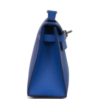 Hermes Kelly Pochette Bleu Royal Swift Palladium Hardware Hermes Kelly Pochette Bleu Royal Swift Palladium Hardware