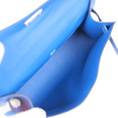 Hermes Kelly Pochette Bleu Royal Swift Palladium Hardware Hermes Kelly Pochette Bleu Royal Swift Palladium Hardware